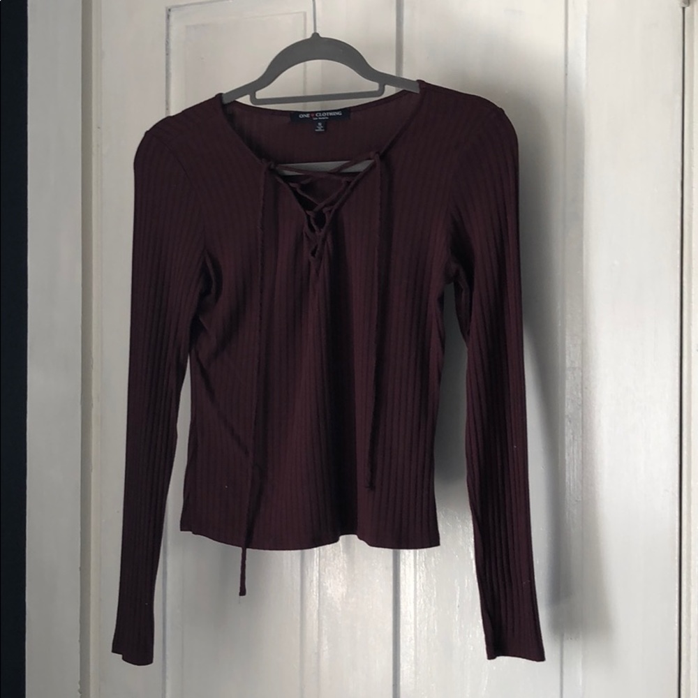 One Clothing brand lace up shirt Size S